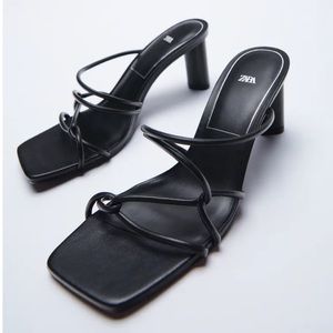 Rolled Strappy Heels